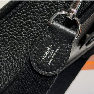 Hermès Mini Evelyne 16 Đen Phối Bạc