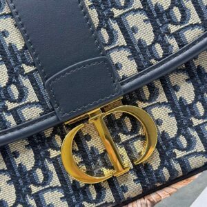 Dior 30 Academy Bag Blue Oblique