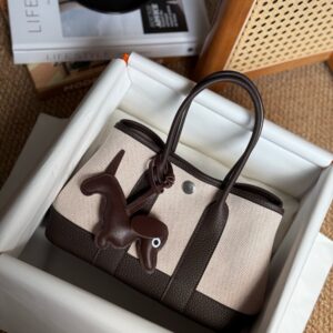 Hermes Mini Garden Party Brown Gray 315681