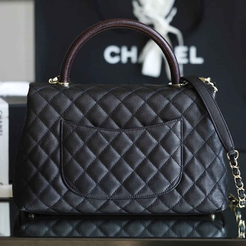 Chanel Coco Handle Medium Black - Ảnh 3