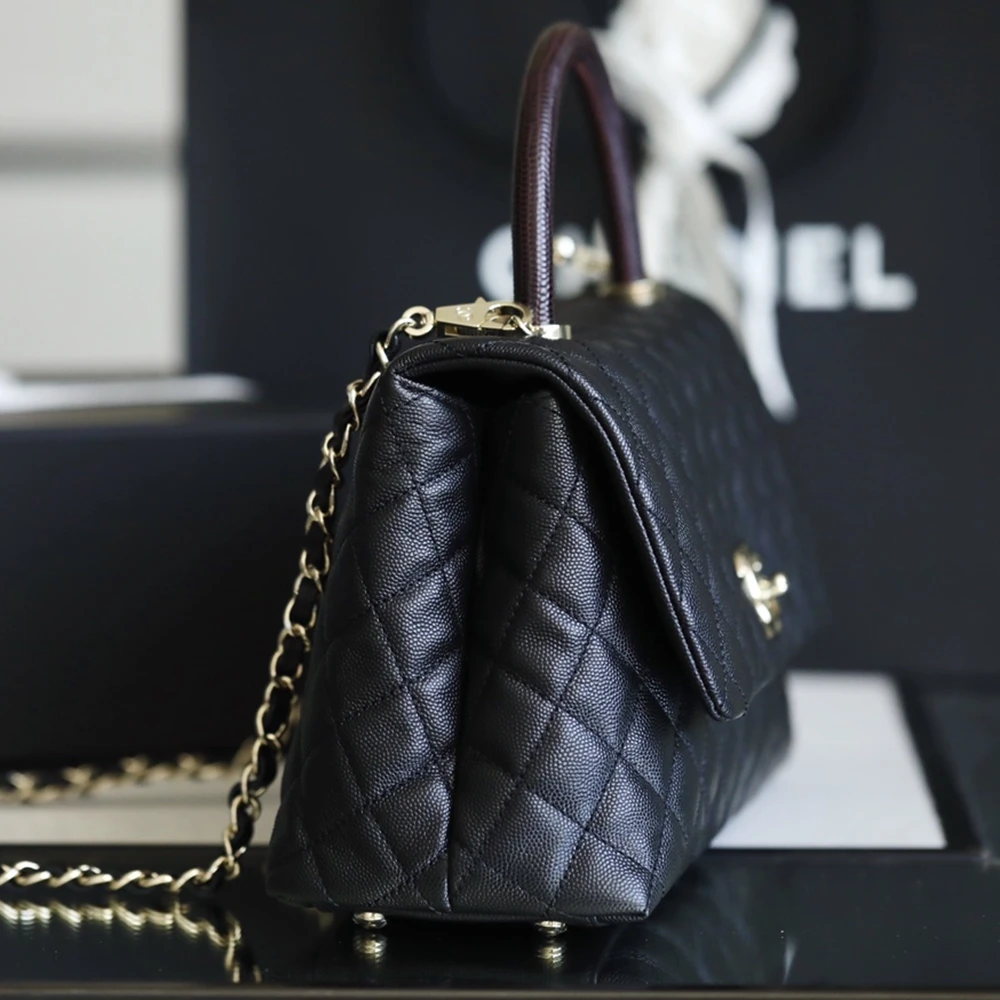 Chanel Coco Handle Medium Black - Ảnh 2