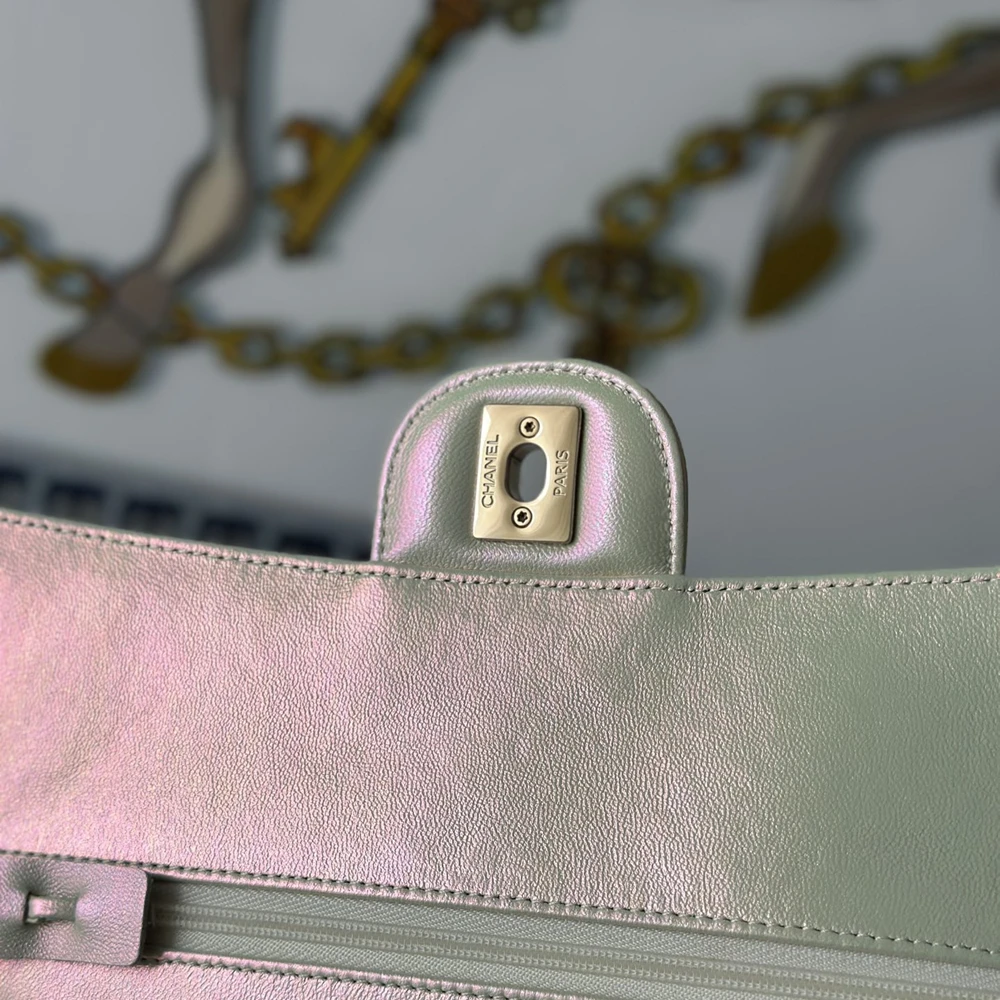 Chanel Lambskin Chain Bag 1112 – Pink Gold - Ảnh 6