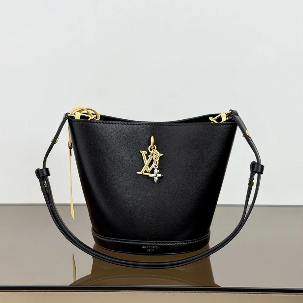 Louis Vuitton LV Bloom Mini Hobo Black Calfskin Bag M27260