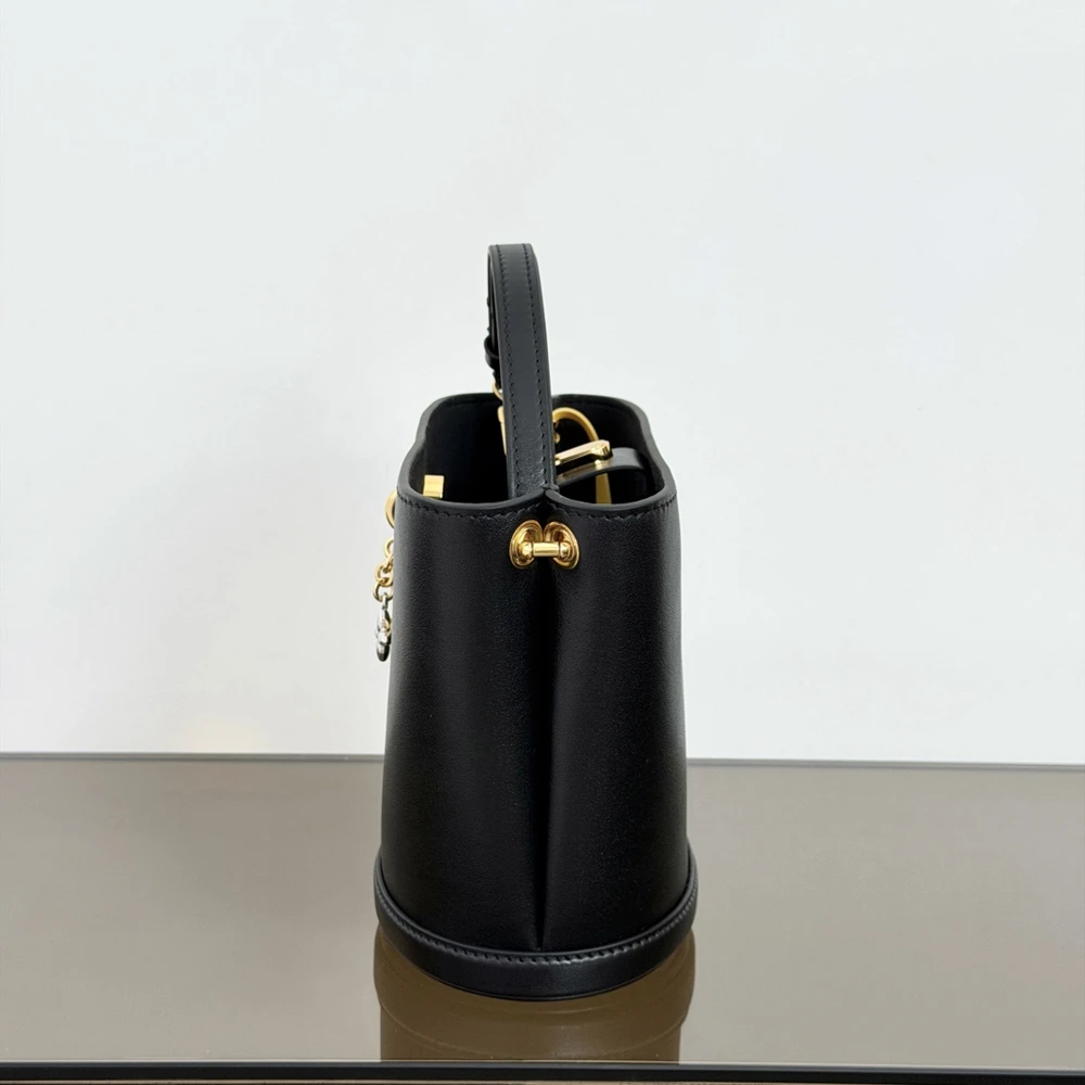 Louis Vuitton LV Bloom Mini Hobo Black Calfskin Bag M27260 - Ảnh 3