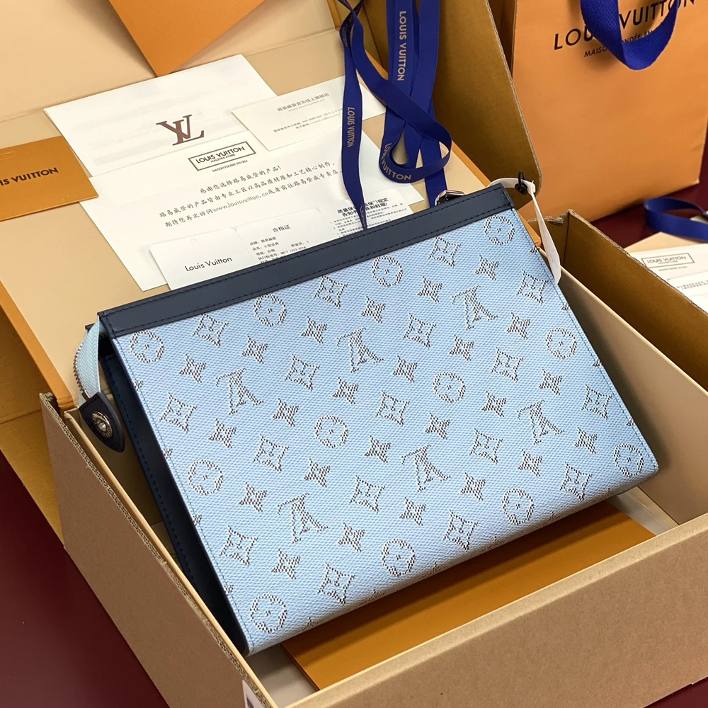 Louis Vuitton Pochette Voyage Bag Blue M61692 - Ảnh 2