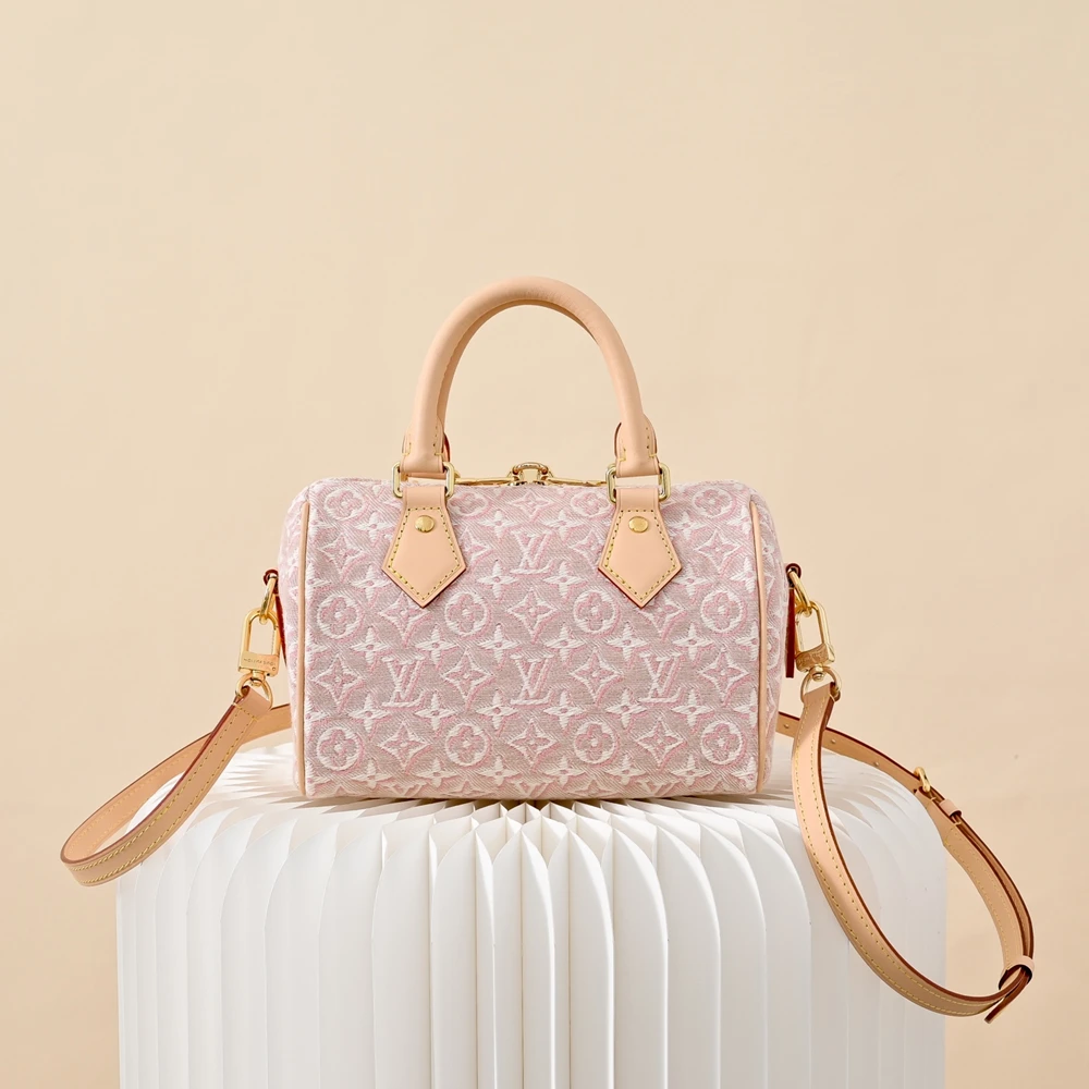 Louis Vuitton Speedy Bandoulière Pink 20 Bag M2A039 - Ảnh 2