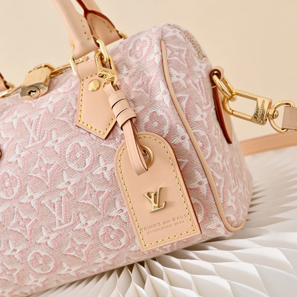 Louis Vuitton Speedy Bandoulière Pink 20 Bag M2A039 - Ảnh 4